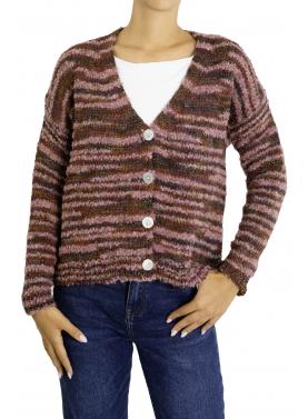 Cardigan multicolor con bottoni 